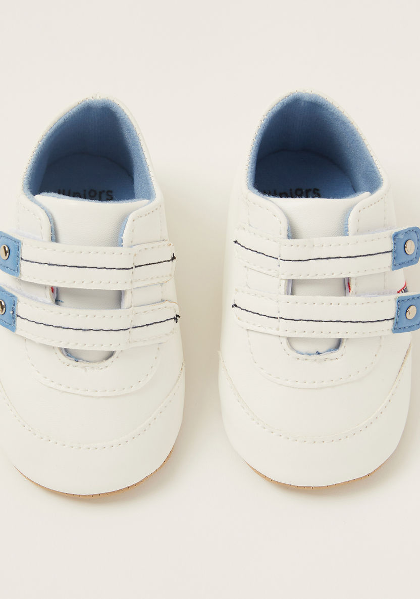 Juniors Stitch Detail Baby Shoes with Hook and Loop Closure-Casual-image-4