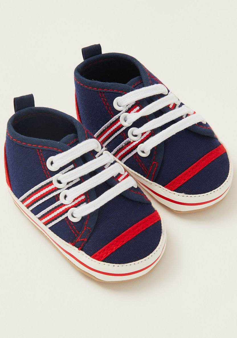 Juniors Striped Baby Shoes-Casual-image-1