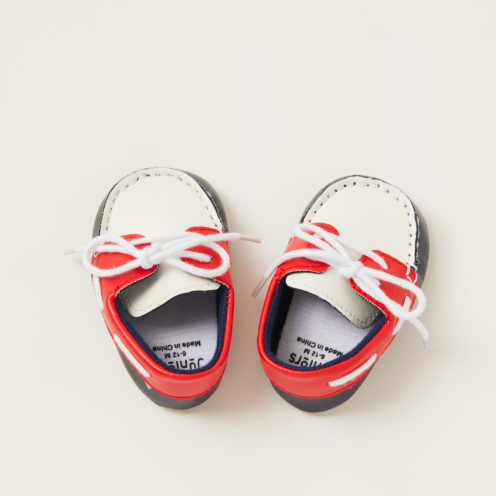 Juniors Stitch Detail Shoes with Lace-Up Closure-baby-boys-shoes-closedshoes-image-1