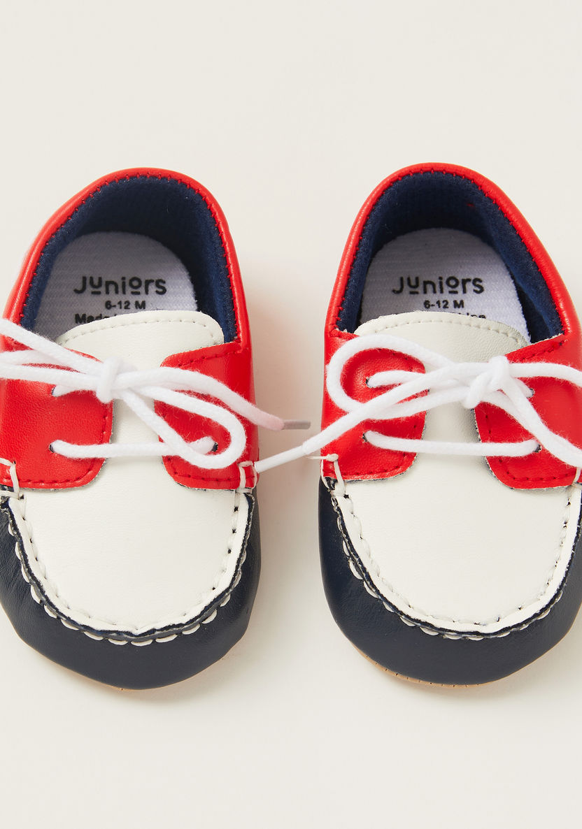 Juniors Stitch Detail Shoes with Lace-Up Closure-Casual-image-4