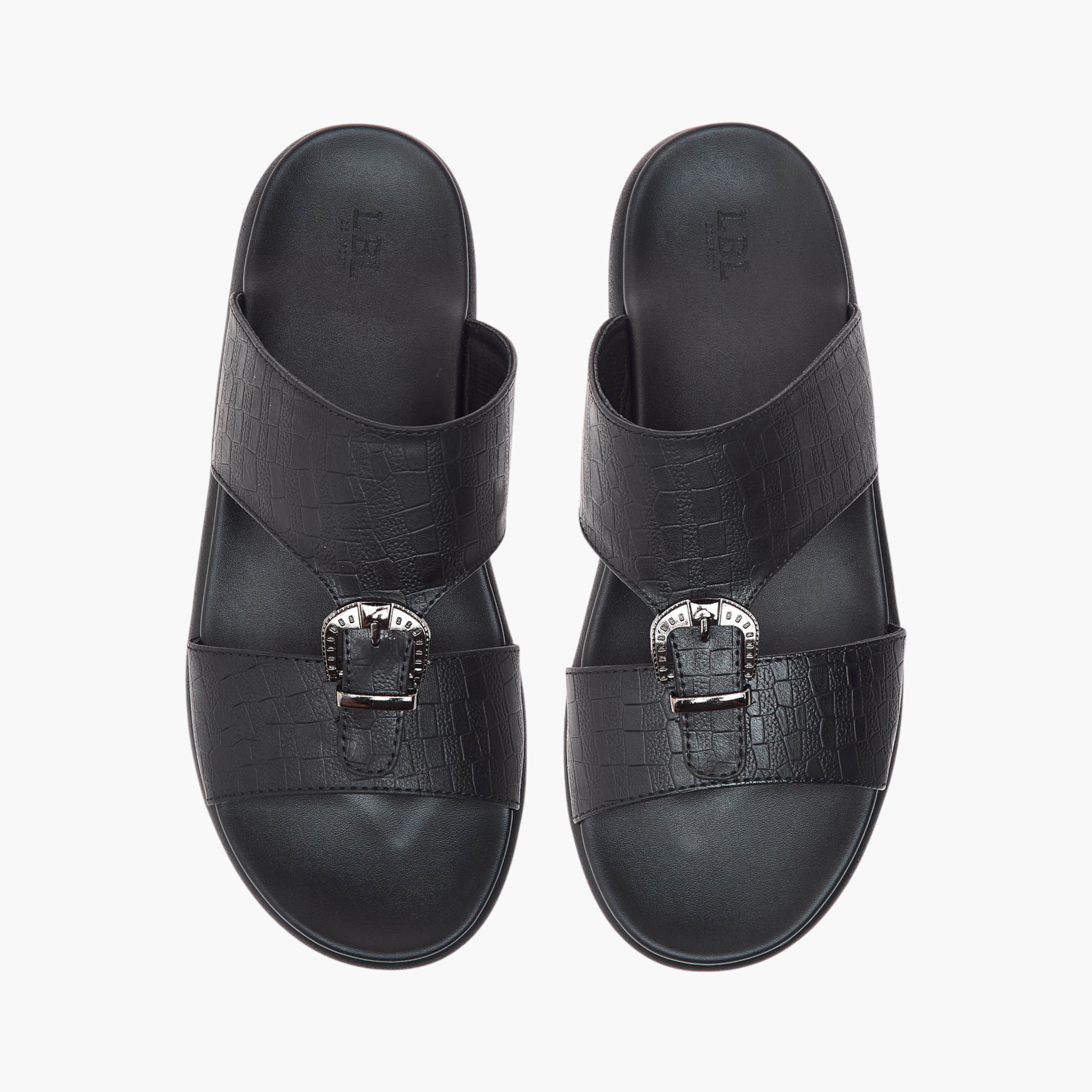صندل عربي سهل الارتداء بزينة إبزيم من أل بي أل من شو إكسبريس-men-shoes-sandals-image-1