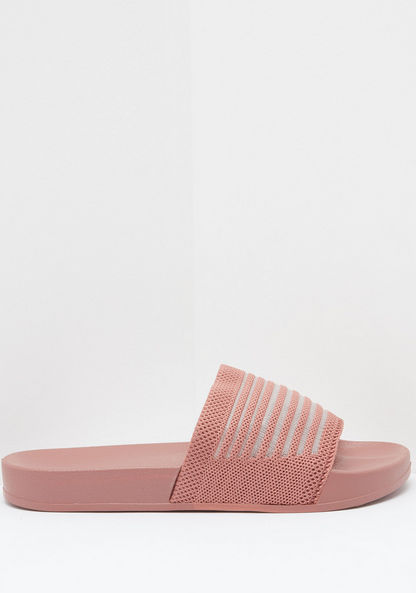 Textured Slip-On Slides-Women%27s Flip Flops & Beach Slippers-image-0
