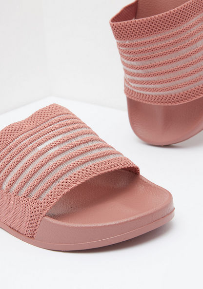 Textured Slip-On Slides-Women%27s Flip Flops & Beach Slippers-image-4