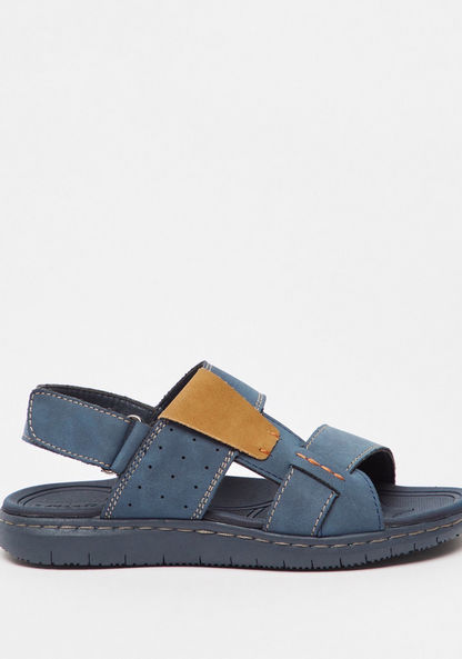 Mister Duchini Stitch Detail Sandals with Hook and Loop Closure-Boy%27s Sandals-image-0