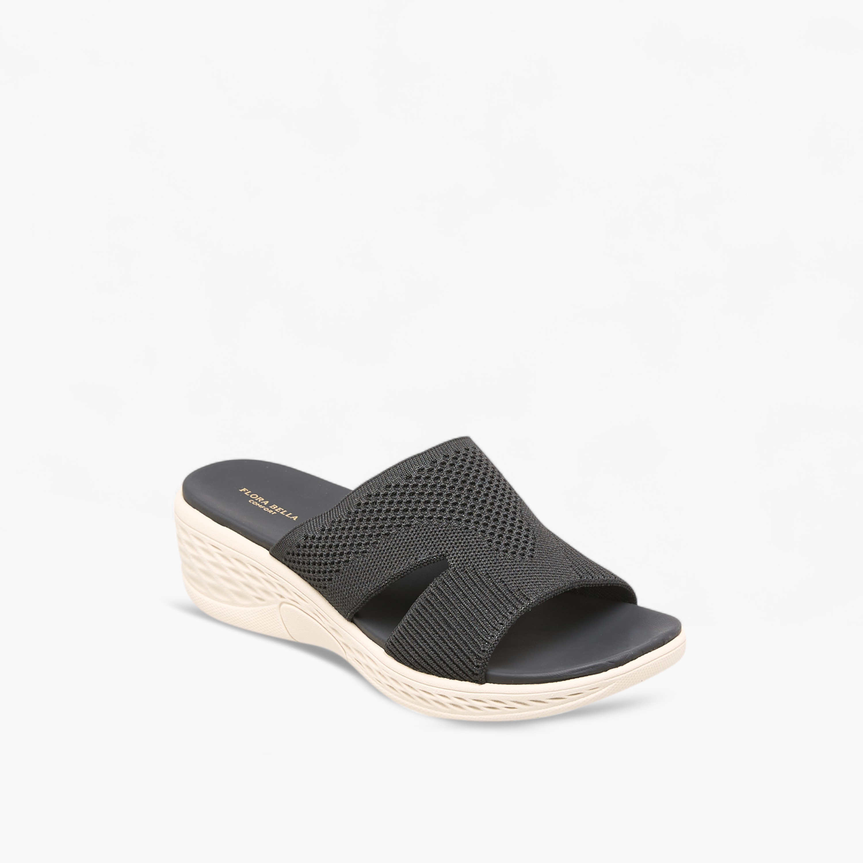 Flora Bella Textured Slip-On Sandals with Wedge Heels-women-shoes-sandals-heeled-image-2