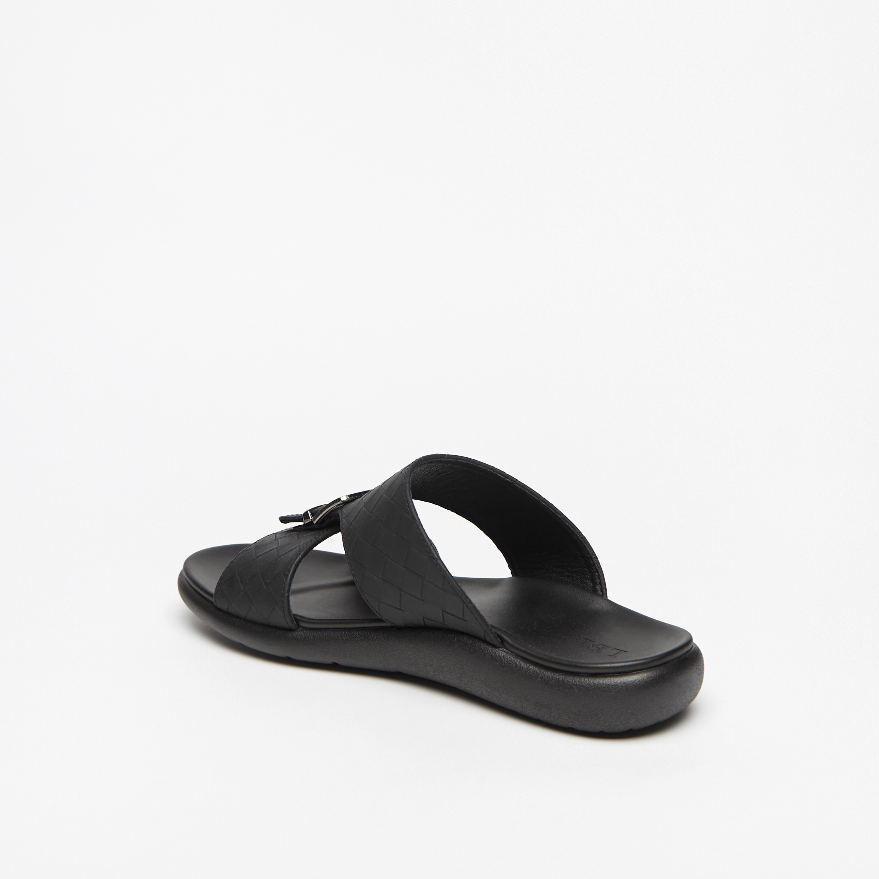 LBL by Shoexpress Weave Detail Slip-On Comfort Sandals with Buckle-cpmen-footwear-sandals-image-3