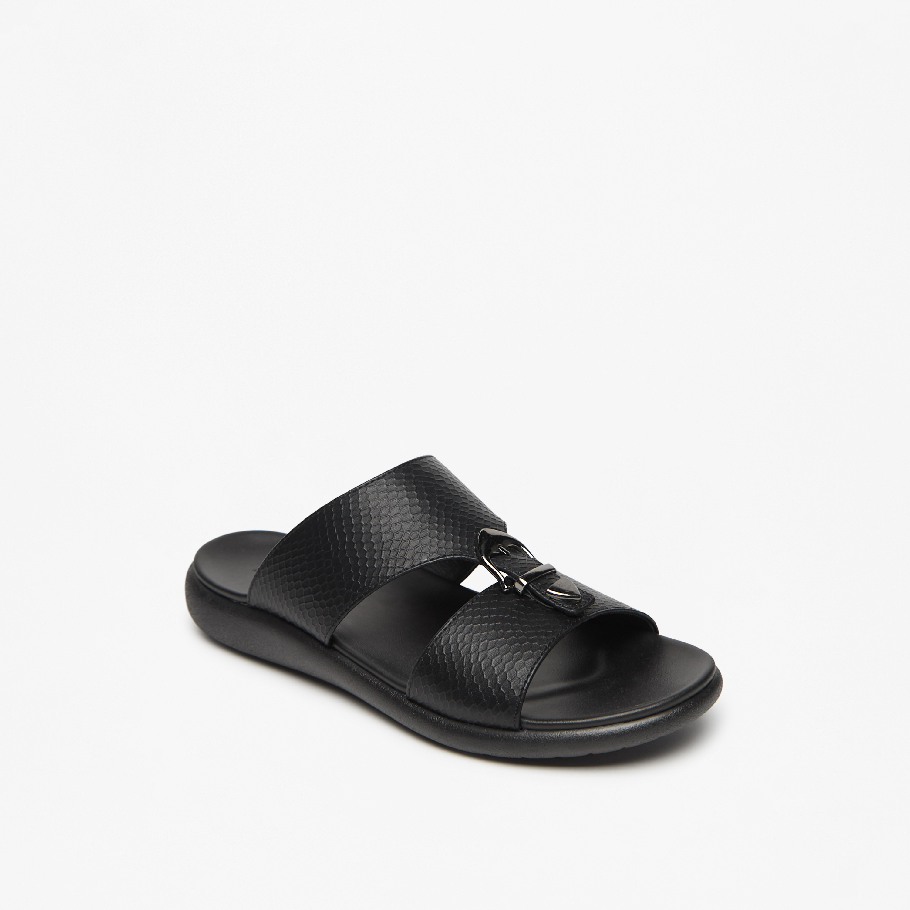 صندل مريح سهل الارتداء بارز الملمس بإبزيم للرجال من إل بي إل من شو إكسبريس-cpmen-footwear-sandals-image-1