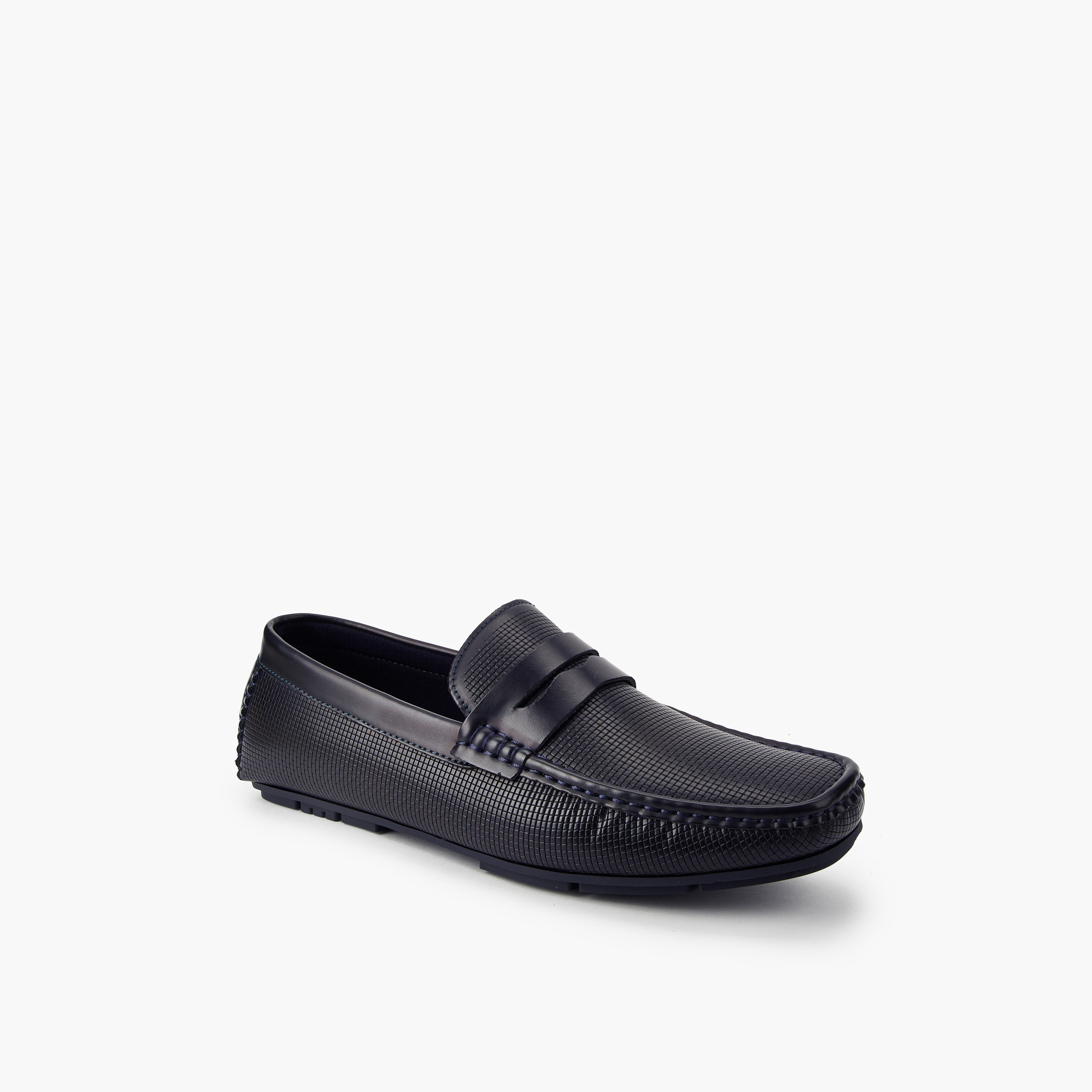 حذاء لوفر بملمس وافل بارز للرجال من إل بي إل من شو إكسبريس-men-shoes-loafersandmoccasins-image-2