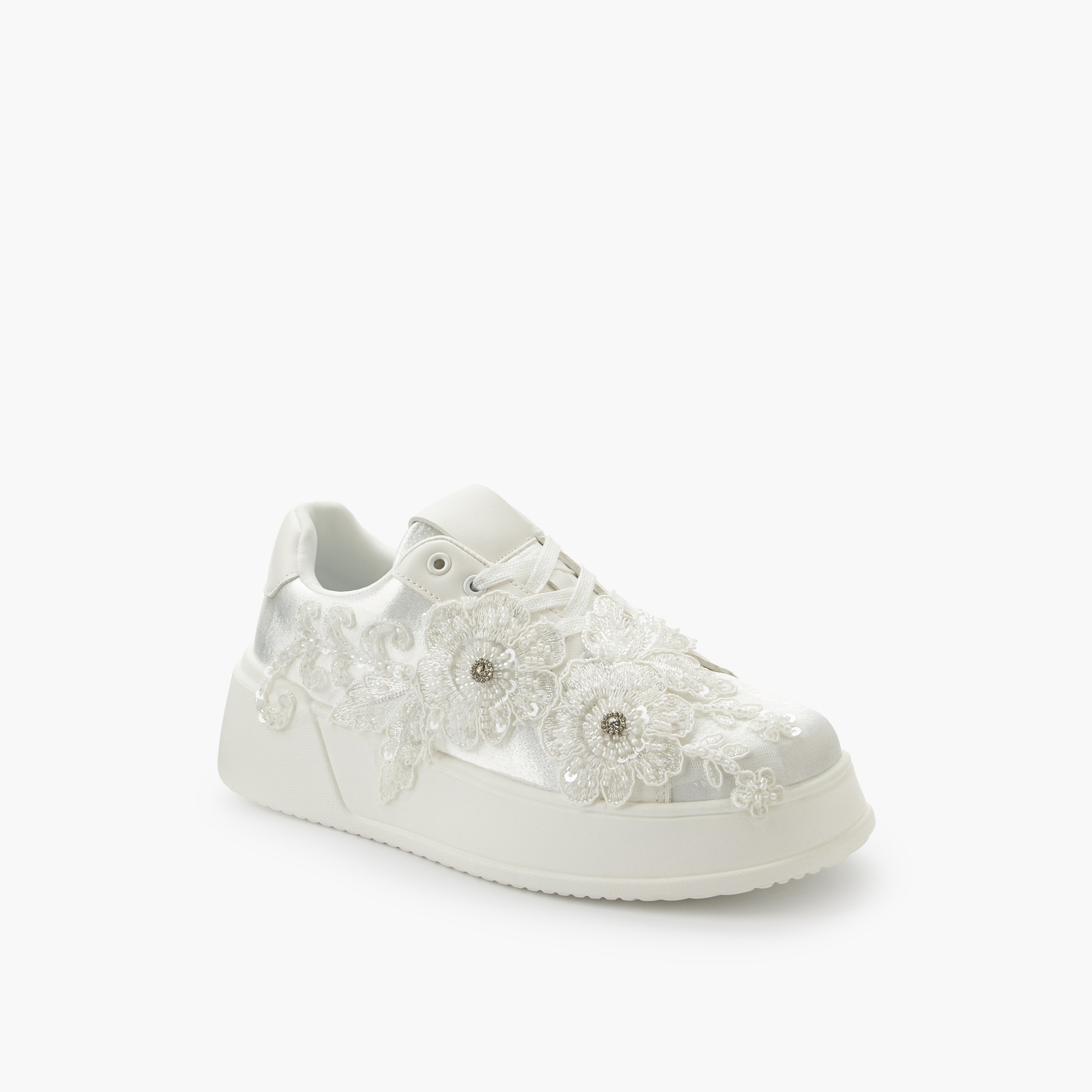 حذاء سنيكرز مزين بالزهور للنساء من سيليست-women-shoes-sneakers-image-2