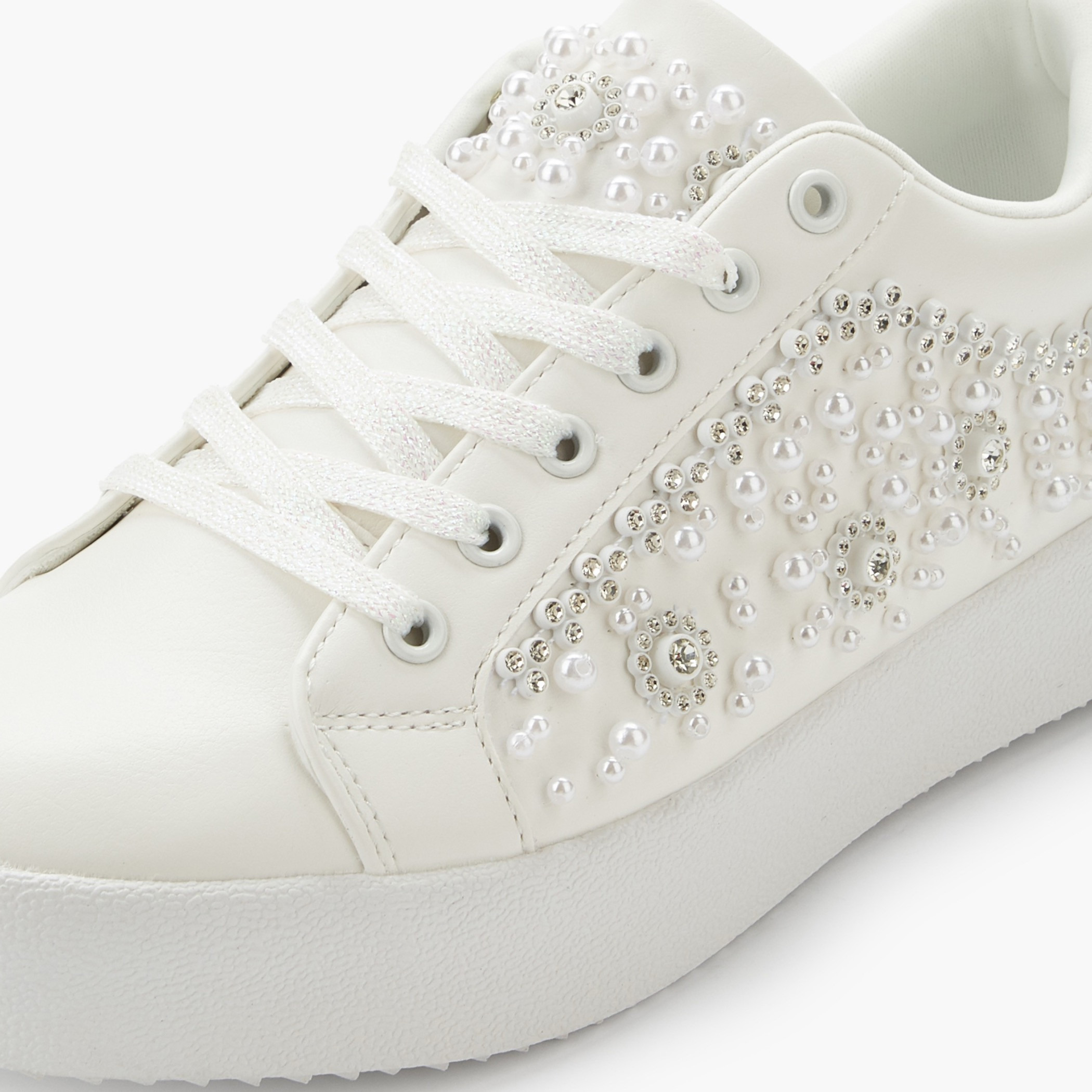 Celeste Women Embellished Lace-Up Sneakers-women-shoes-sneakers-image-5