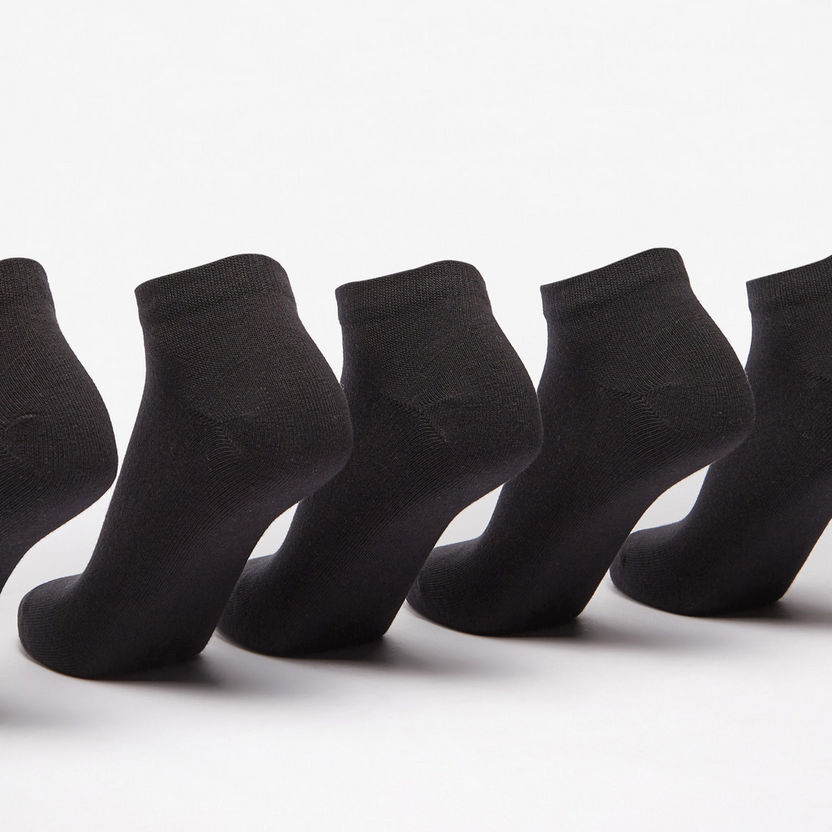 Celeste Textured Ankle Length Socks - Set of 5-Women%27s Socks-image-1