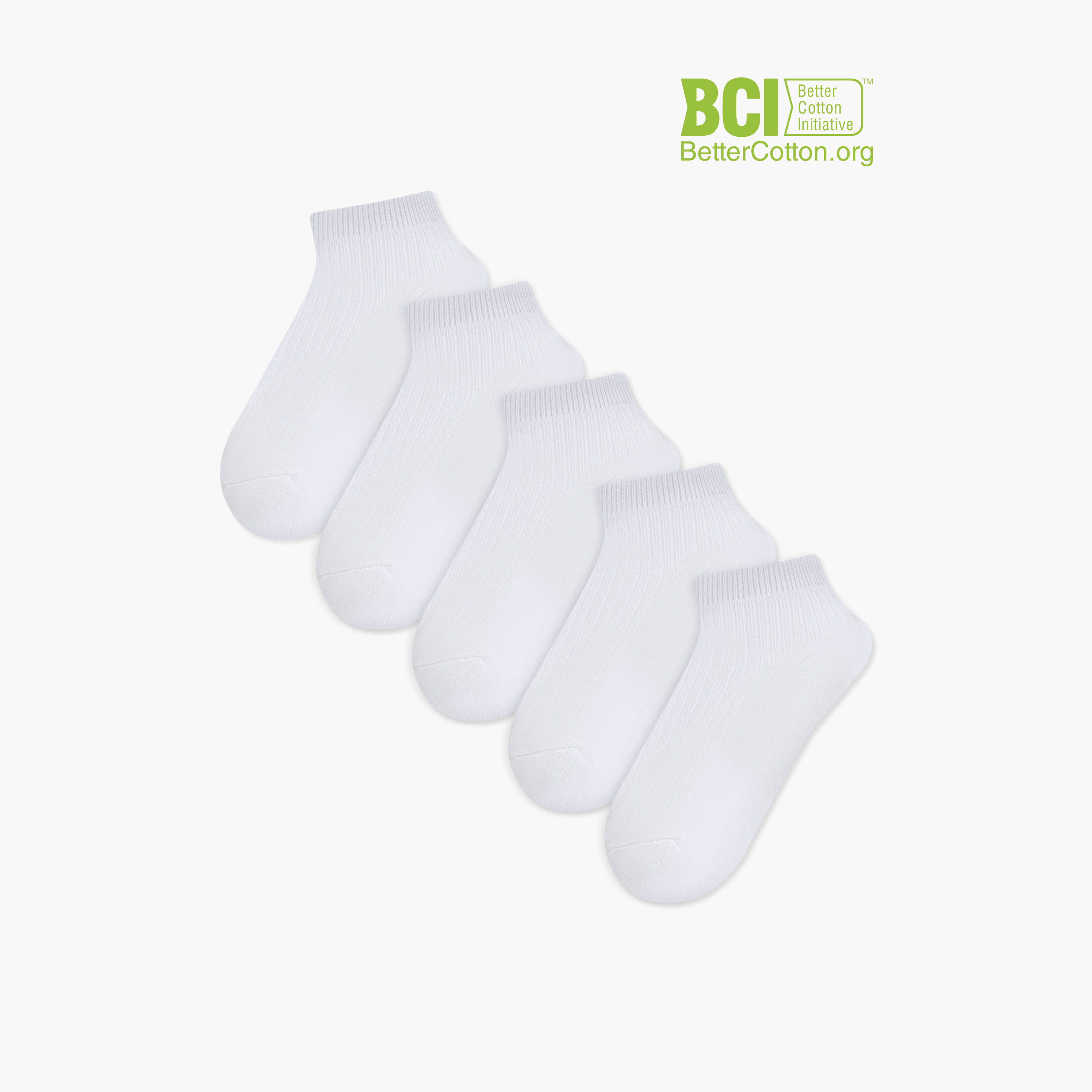طقم جوارب 7 أزواج مضلّعة بطول الكاحل من جونيورز-girls-accessories-socks-image-1