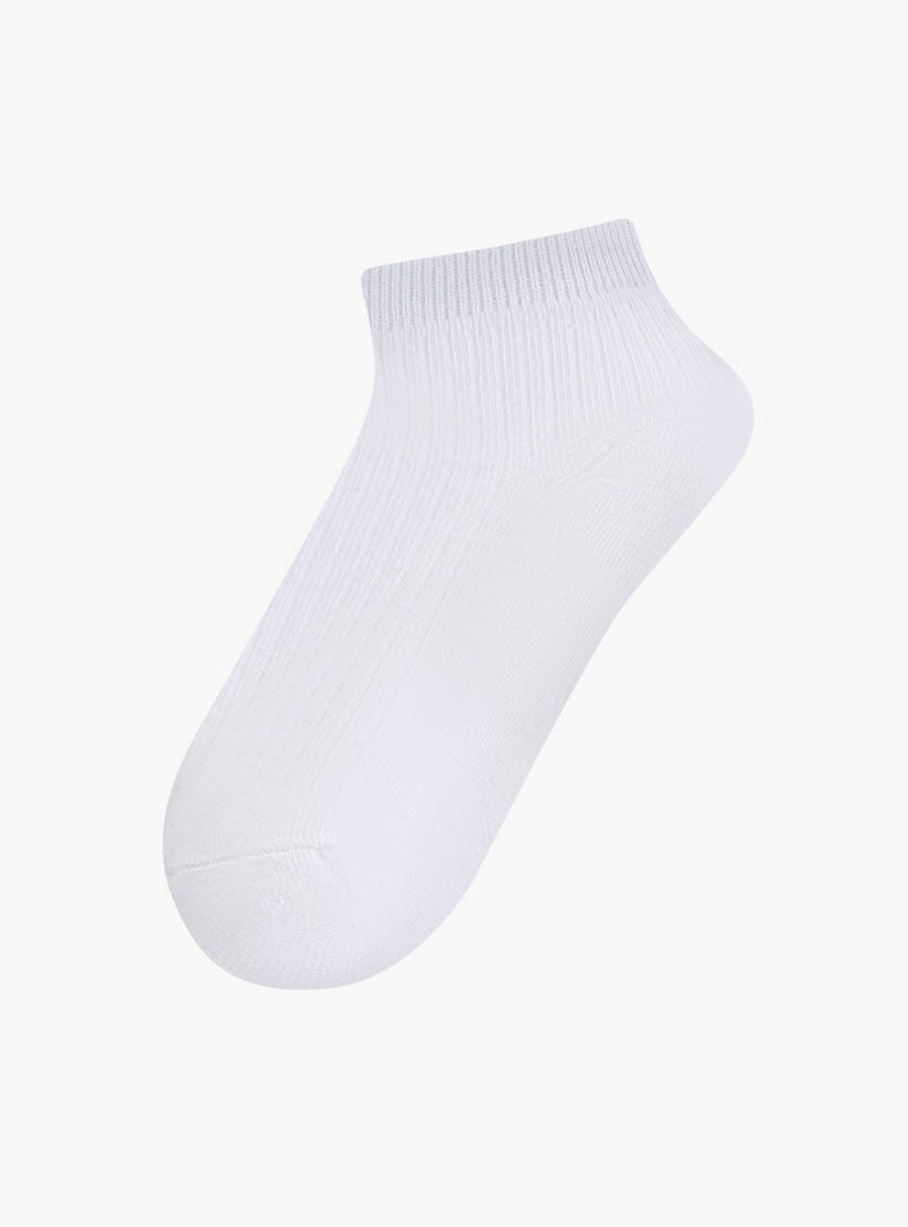طقم جوارب 7 أزواج مضلّعة بطول الكاحل من جونيورز-girls-accessories-socks-image-2