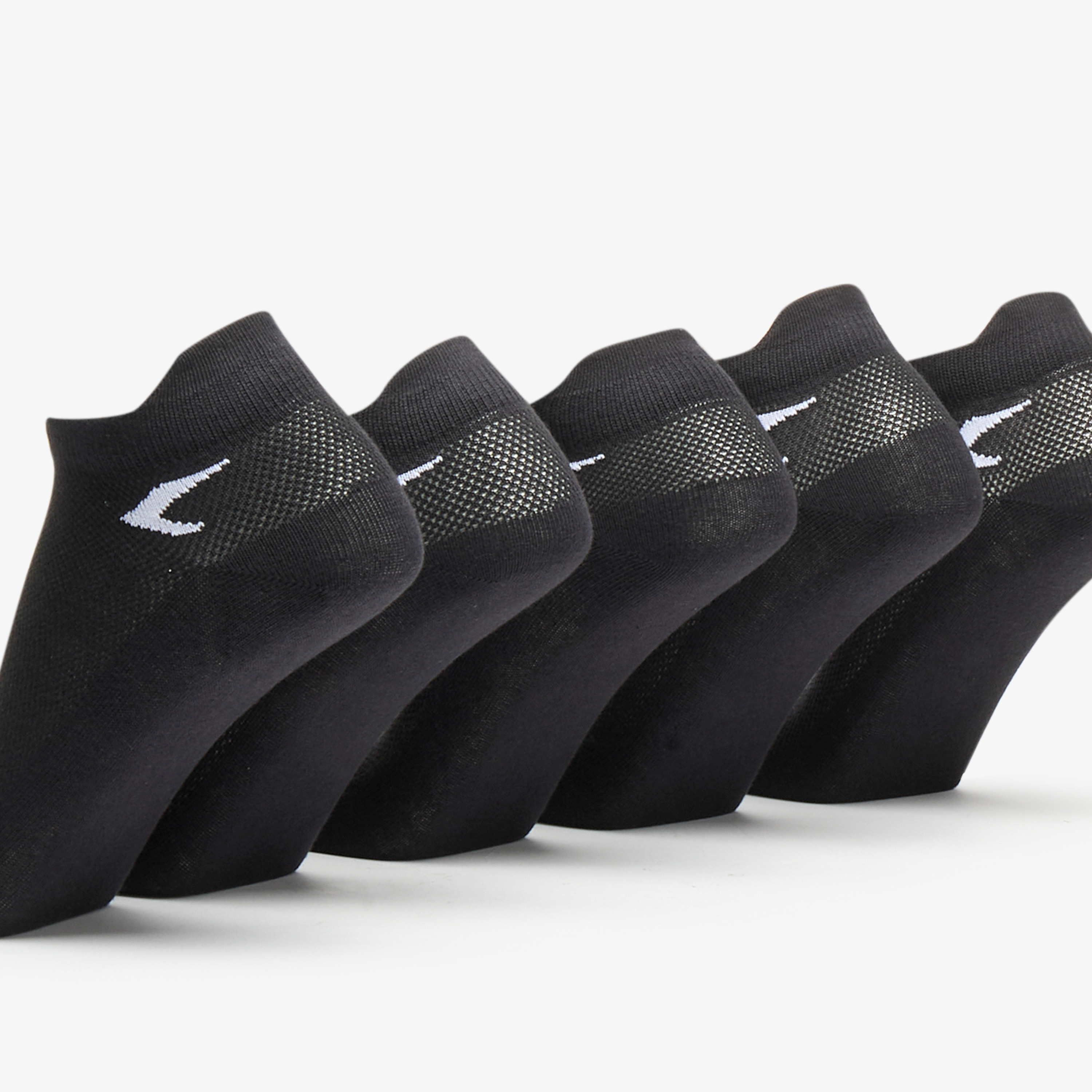 Dash Logo Print Ankle Length Socks - Set of 5-men-socks-image-3