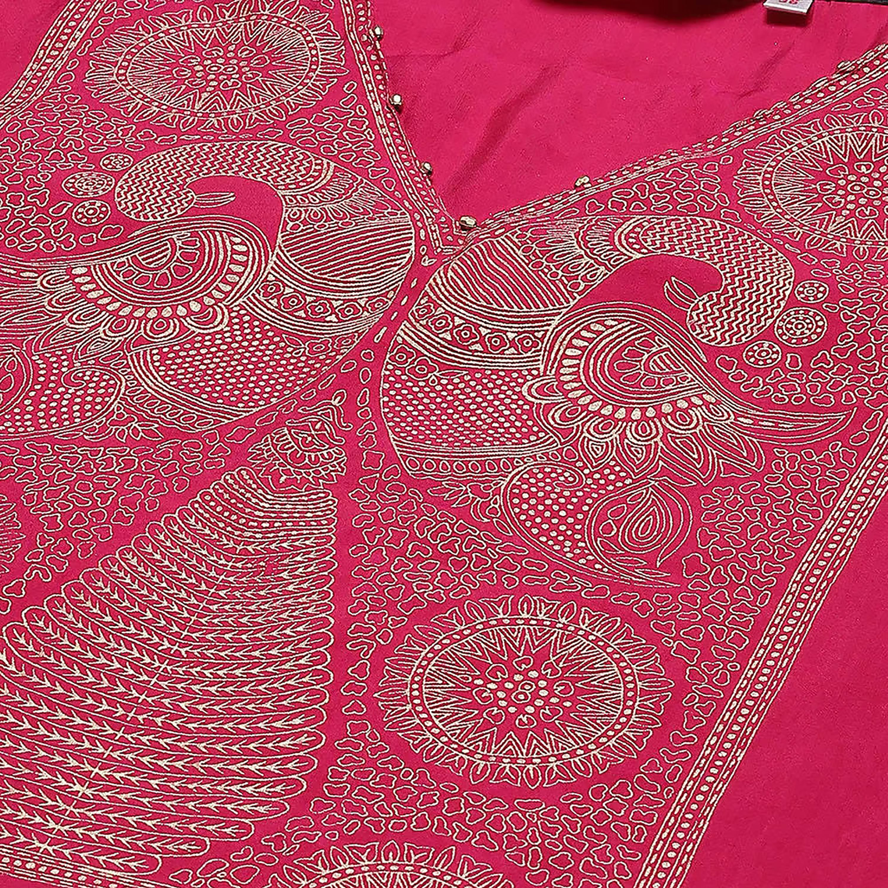 كورتا مستقيمة مطبوعة برقبة على شكل وى مع مزين بمطرز من بيبا-women-clothing-ethnicwear-kurtas-image-9