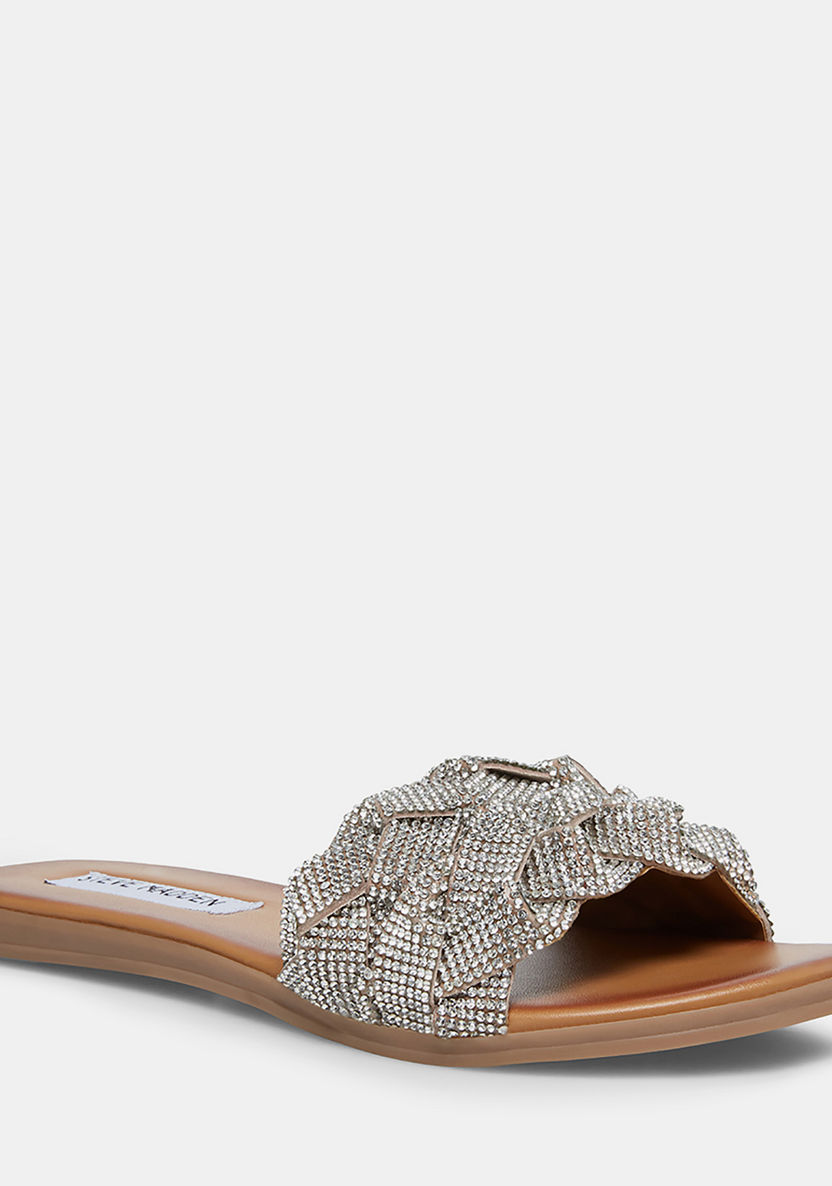 Steve Madden Women's Embellished Slide Sandals-Women%27s Flat Sandals-image-1