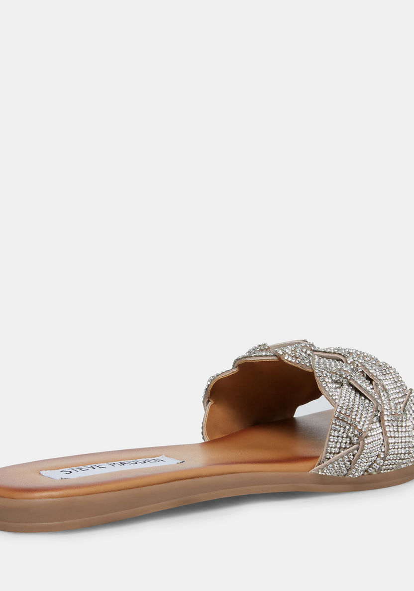 Steve Madden Women's Embellished Slide Sandals-Women%27s Flat Sandals-image-2