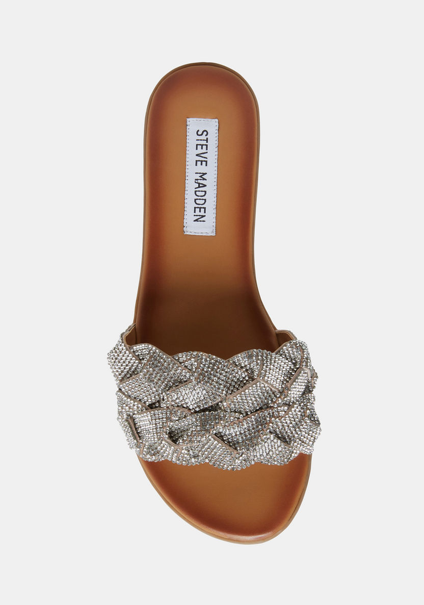 Steve Madden Women's Embellished Slide Sandals-Women%27s Flat Sandals-image-4