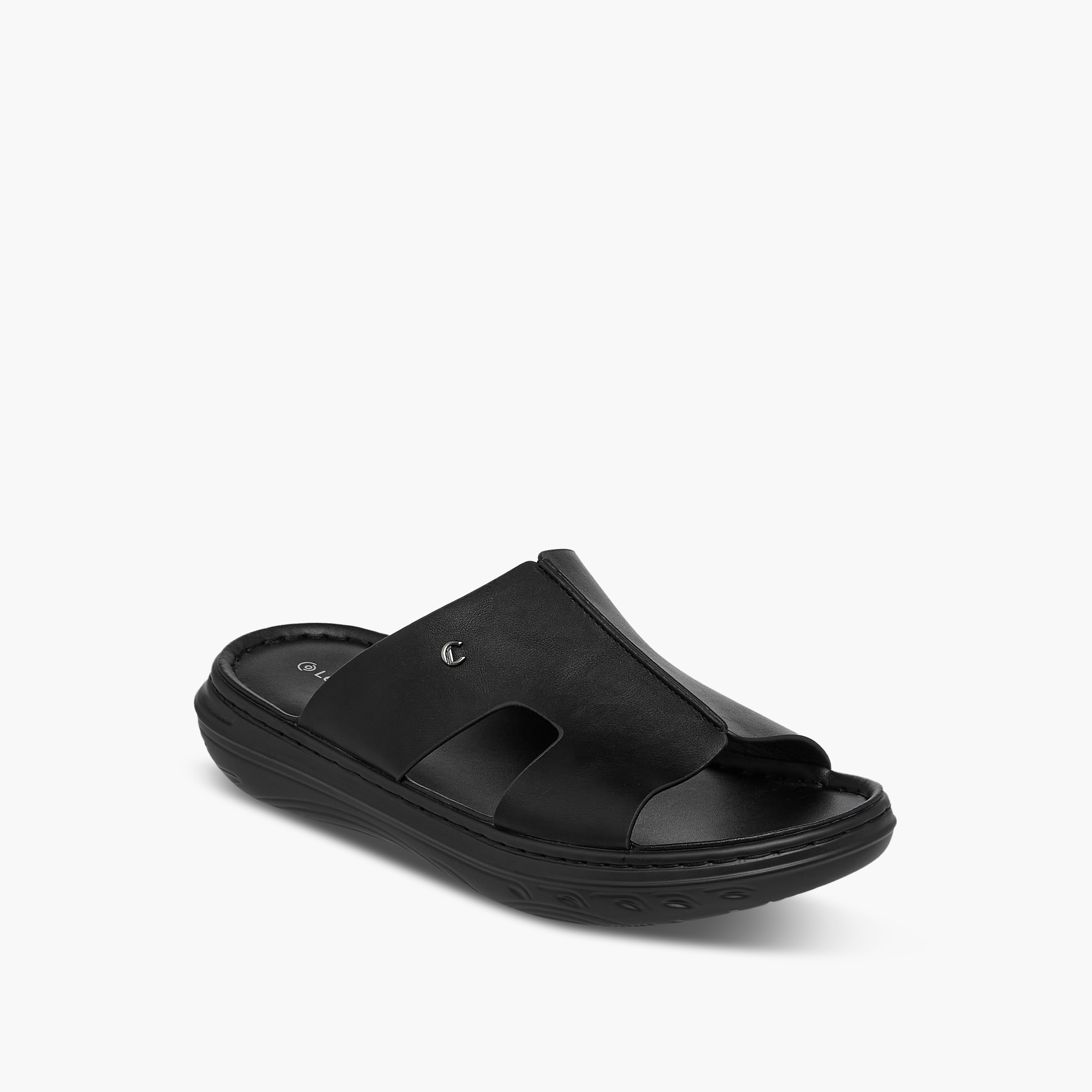 Le Confort Solid Slip-On Comfort Sandals-men-shoes-sandals-image-2