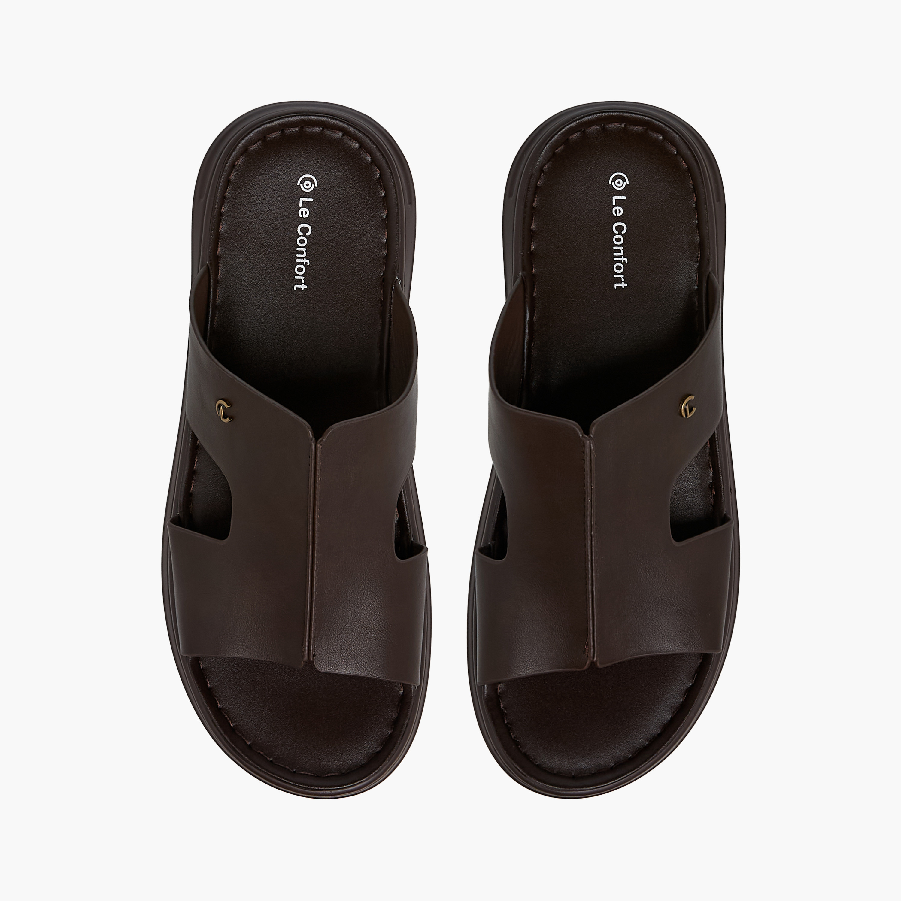Le Confort Solid Slip-On Comfort Sandals-men-shoes-sandals-image-1