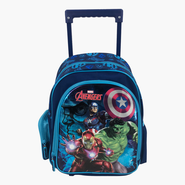 Avengers Print Trolley Backpack - 14 inches