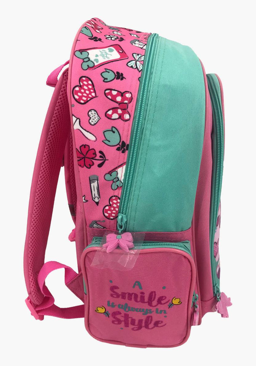 Disney Minnie Mouse Print Backpack with Adjustable Straps - 14 inches-Backpacks-image-1