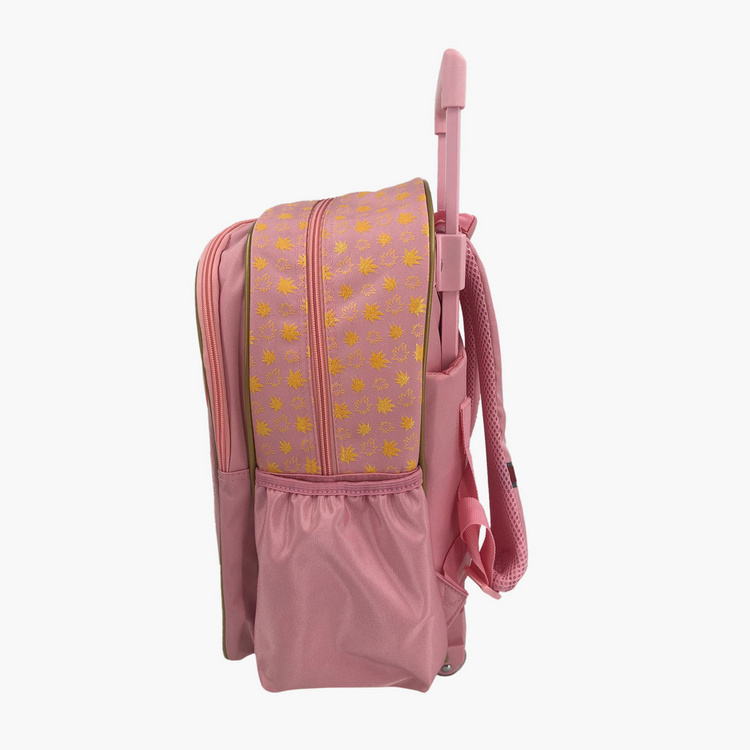 Disney Princess Print Trolley Backpack with Zip Closure - 16 inches