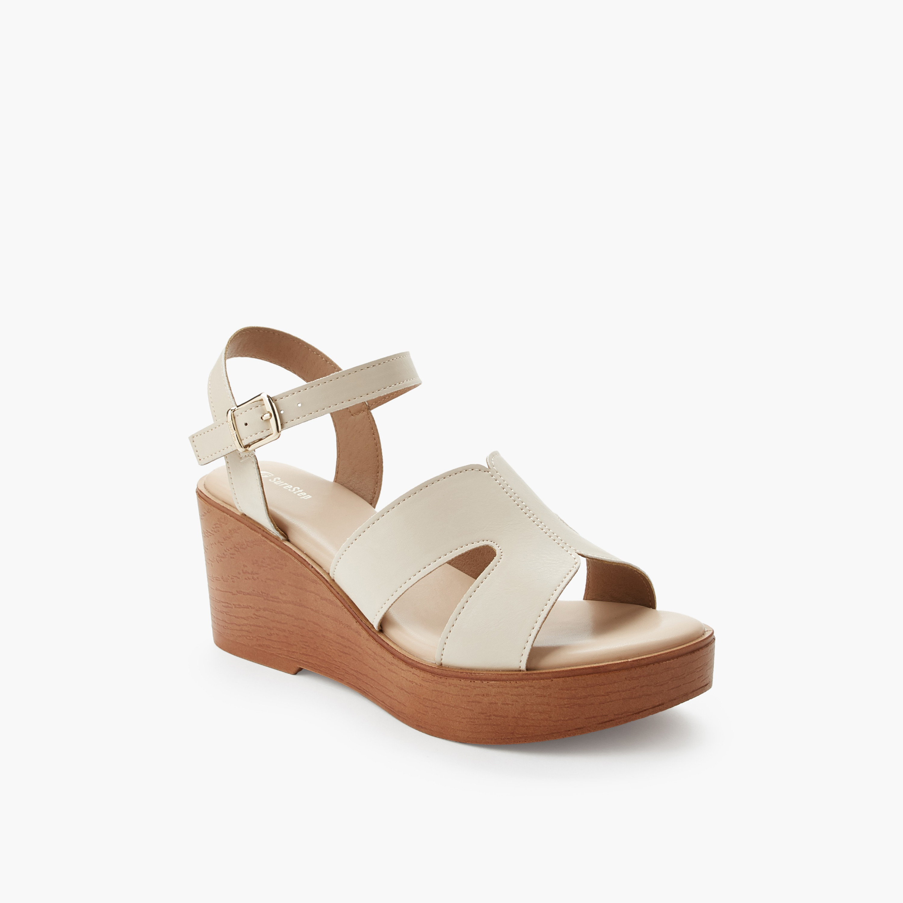 صندل خفيف الوزن بكعب ويدج وحزام للكاحل للنساء من شورستيب-women-shoes-sandals-heeled-image-4
