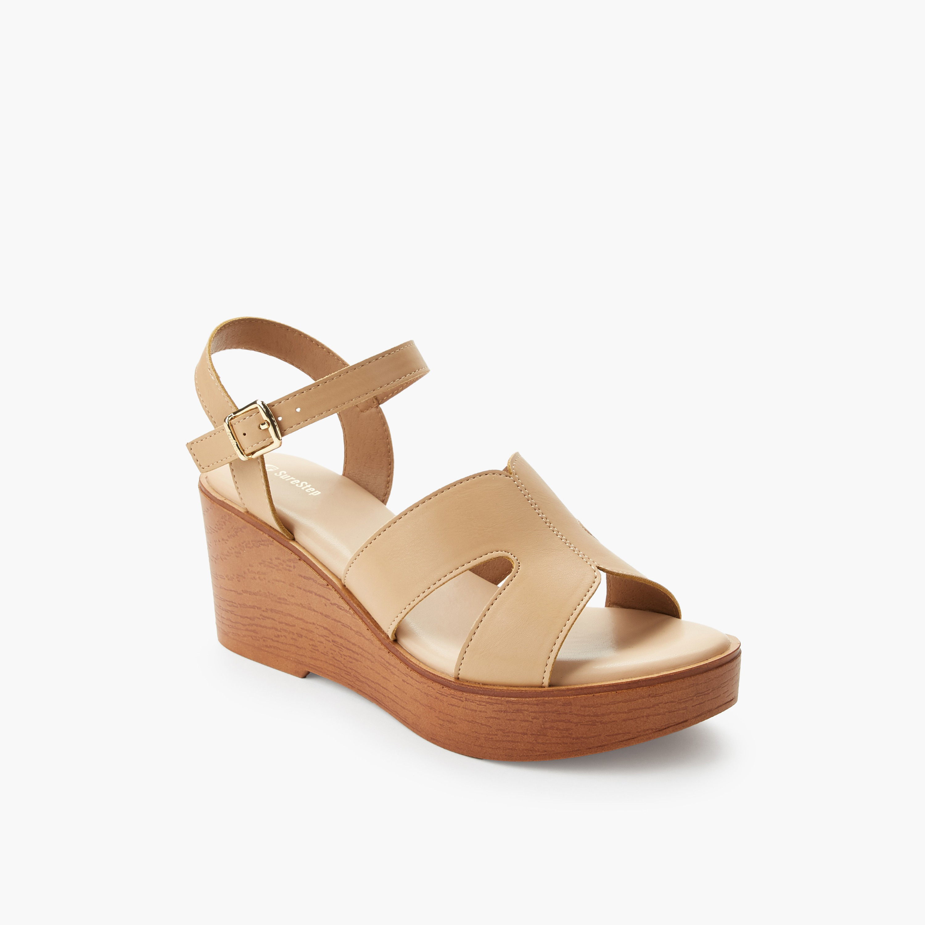 صندل خفيف الوزن بكعب ويدج وحزام للكاحل للنساء من شورستيب-women-shoes-sandals-heeled-image-4