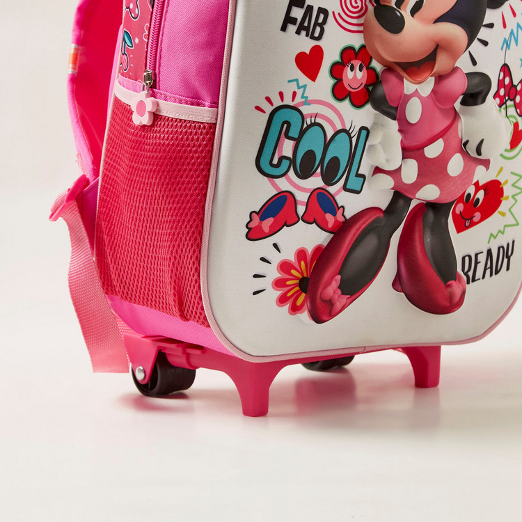 Disney Minnie Mouse Print 3-Piece Trolley Backpack Set
