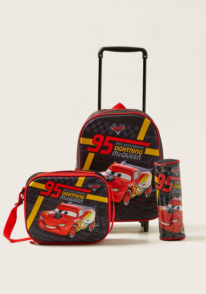 Disney Cars Print 3-Piece Trolley Backpack Set - 12 Inches-School Sets-image-0