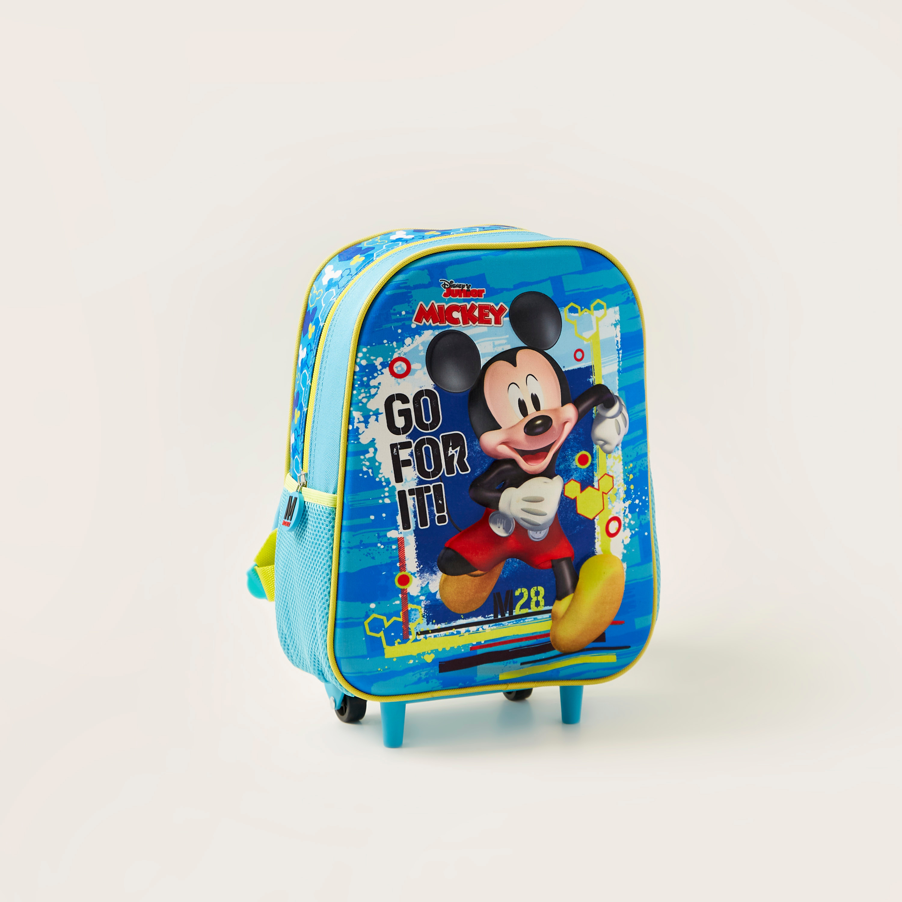 طقم شنطة ظهر بعجلات 3 قطع بطبعات ميكي ماوس من ديزني - 12 بوصة-school-bagsandbackpacks-trolleybags-image-2