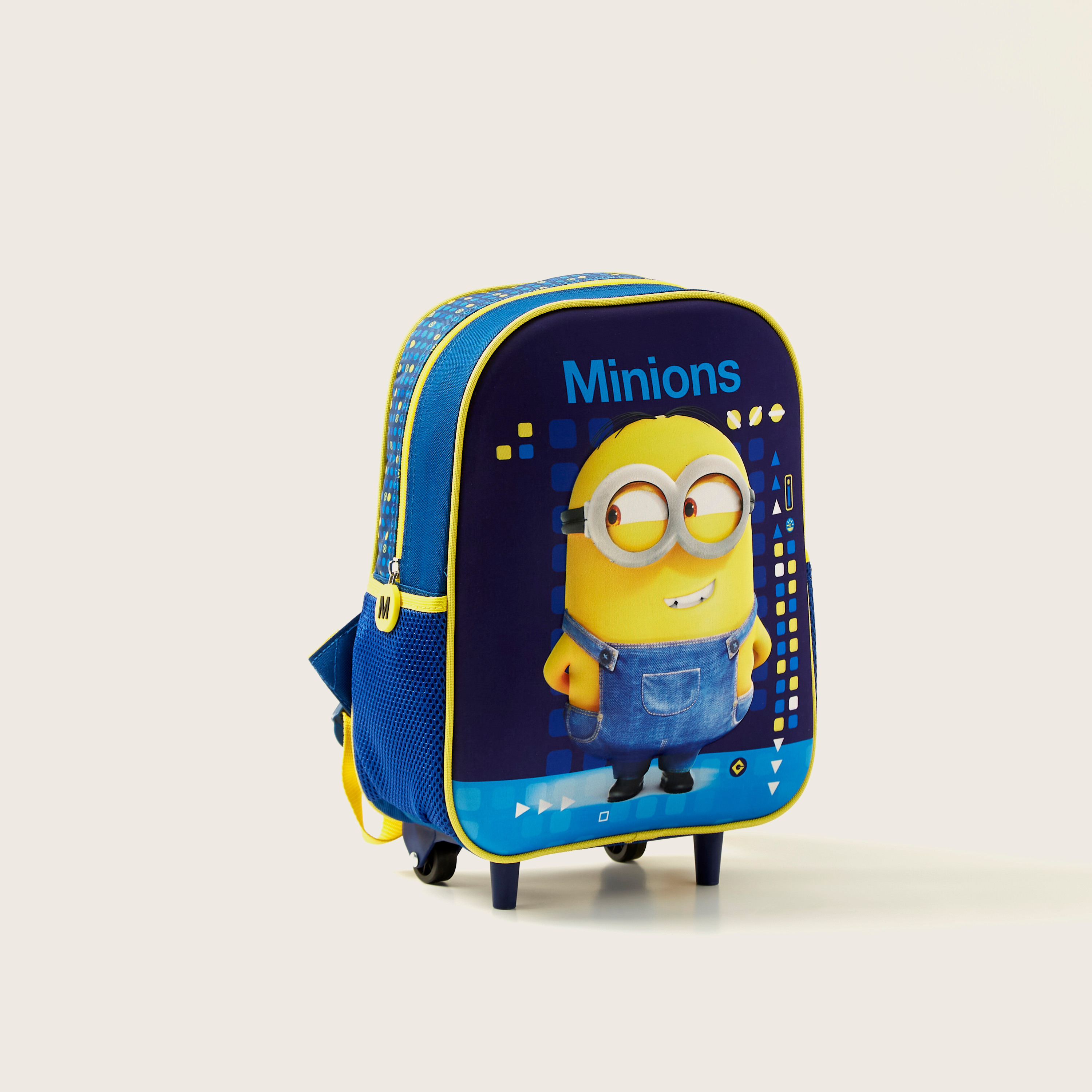 Minions Printed 3 Piece Trolley Backpack Set 12 inches