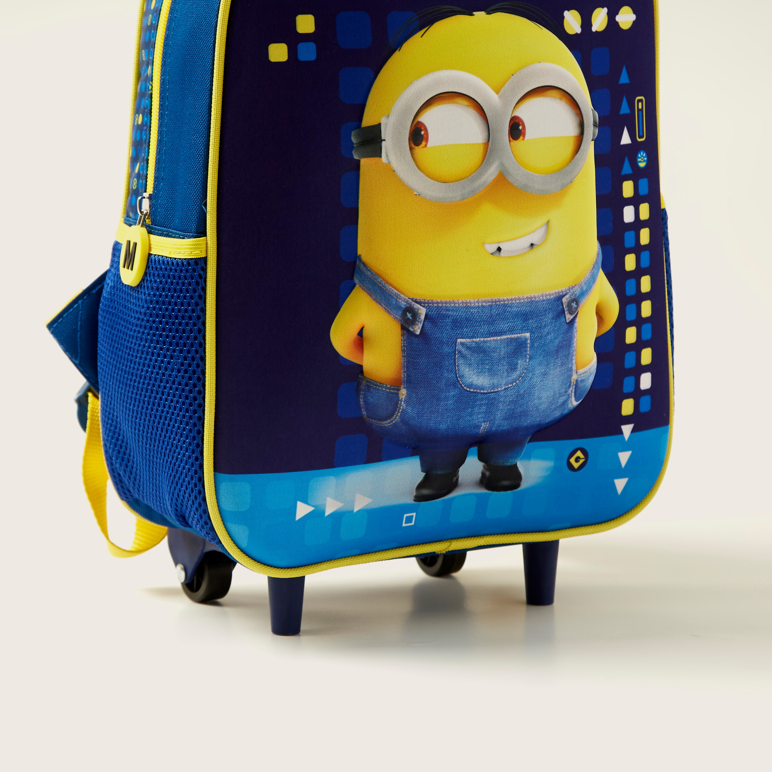 Minions Printed 3 Piece Trolley Backpack Set 12 inches