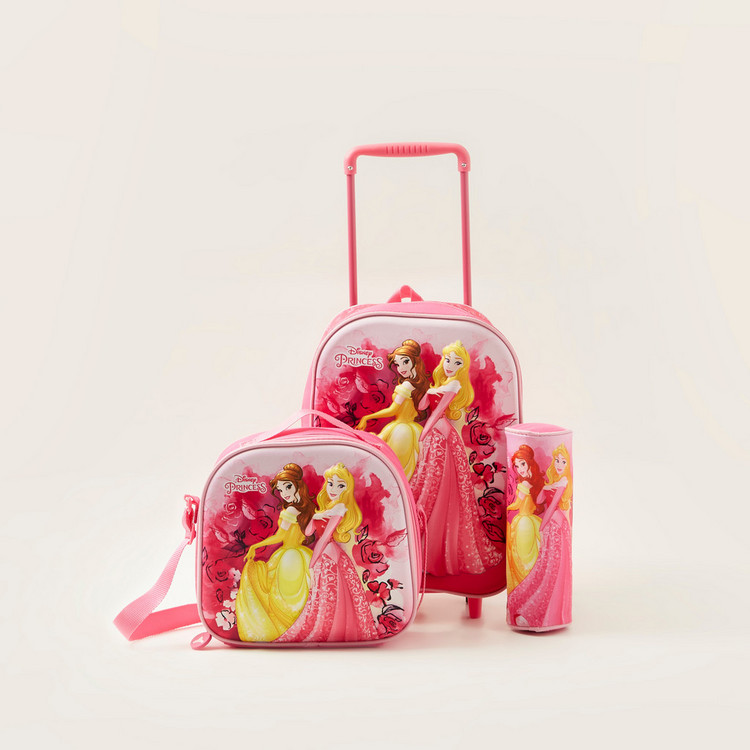Disney Princess Print 3-Piece Trolley Backpack Set