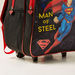 Superman Print 5-Piece Trolley Backpack Set -14 Inches-School Sets-thumbnail-3