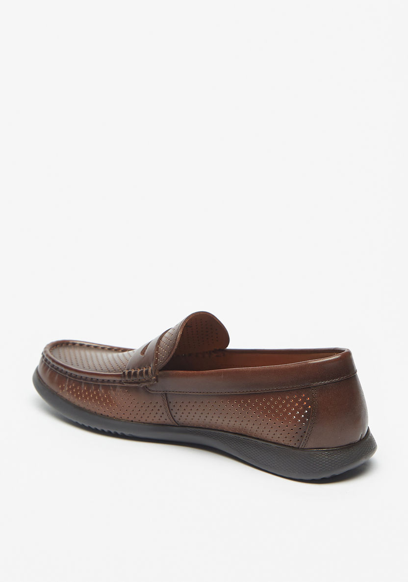 Le Confort Solid Slip-On Leather Loafers-Loafers-image-2