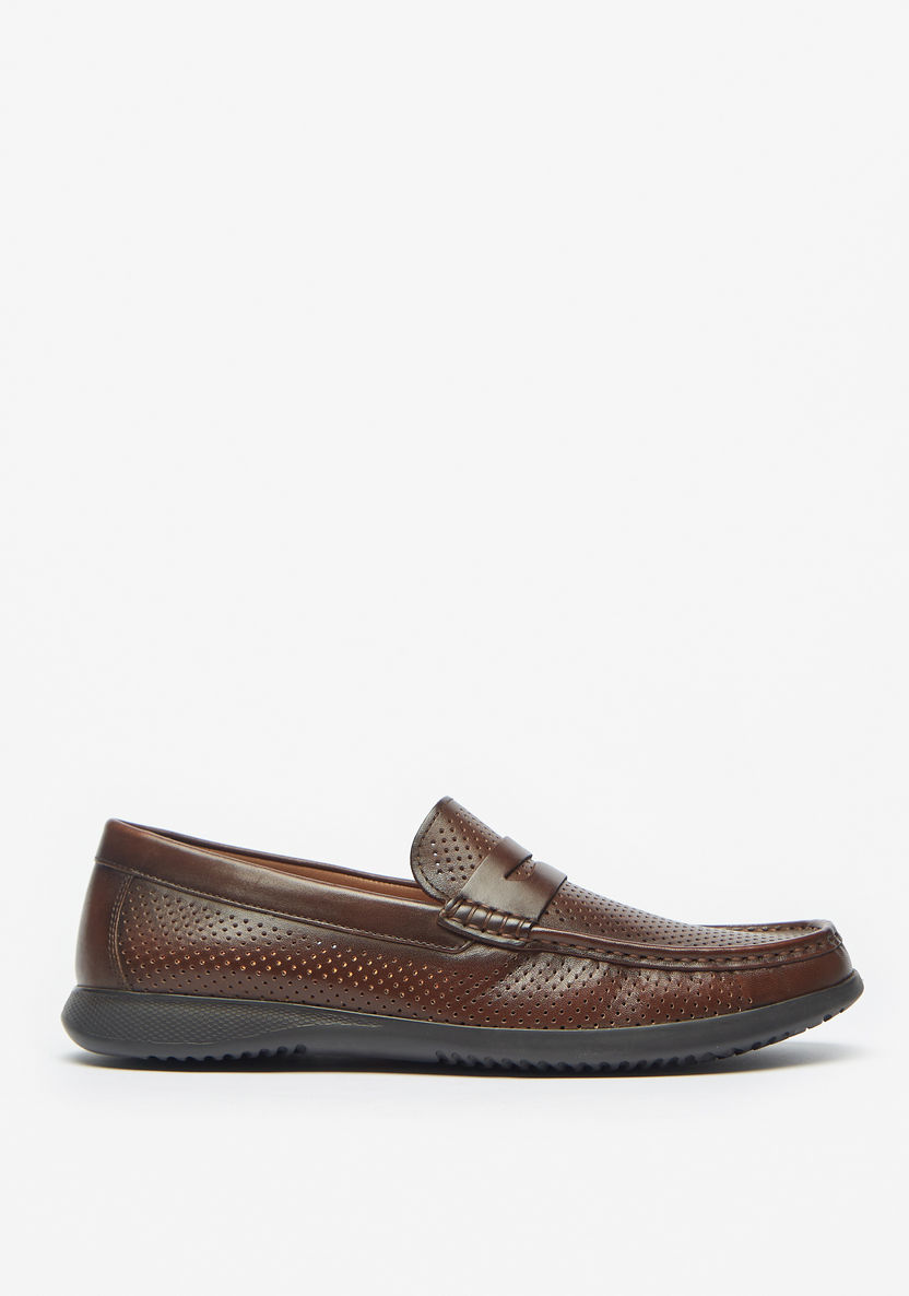Le Confort Solid Slip-On Leather Loafers-Loafers-image-3