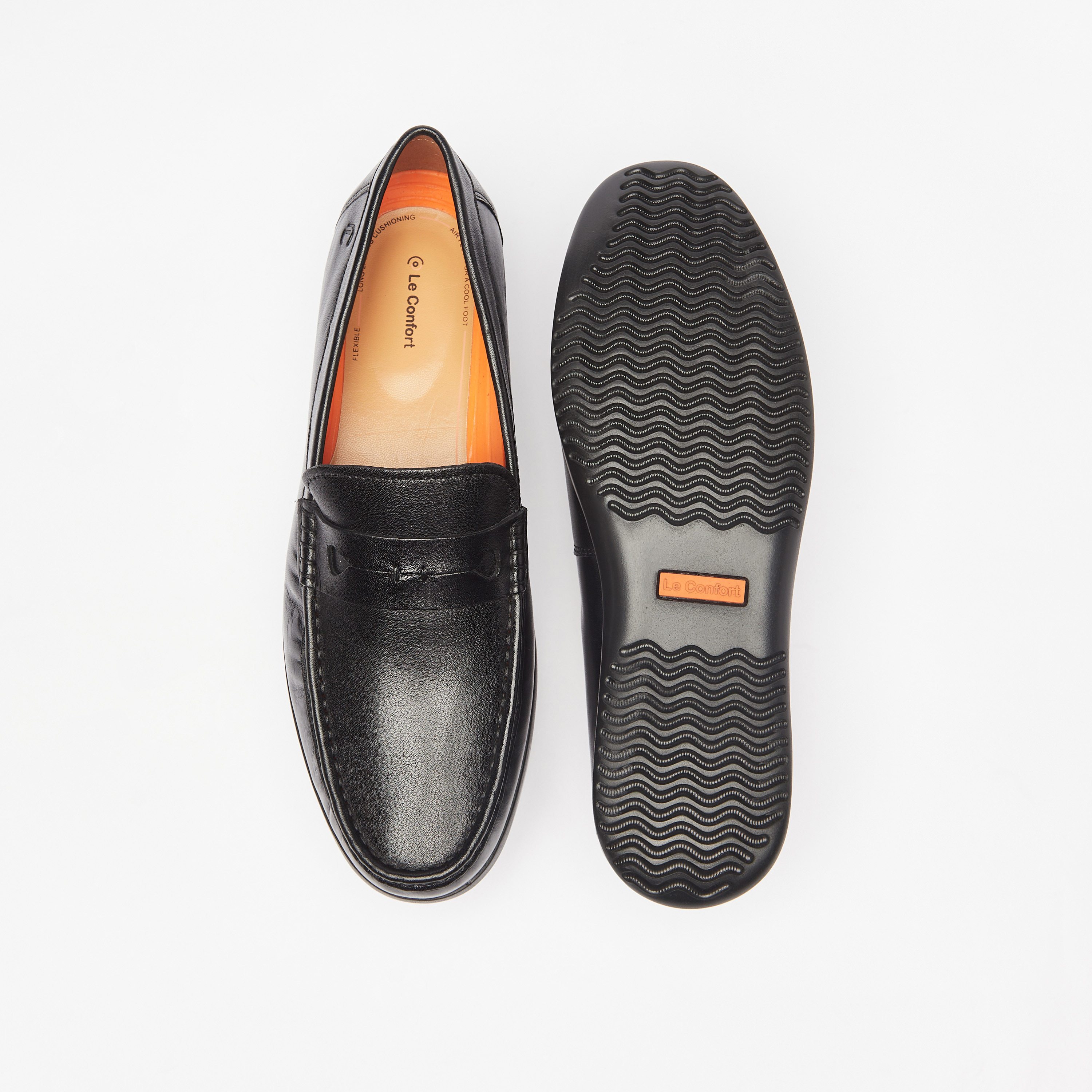 Le Confort Solid Leather Slip-On Loafers-men-shoes-formalshoes-image-10
