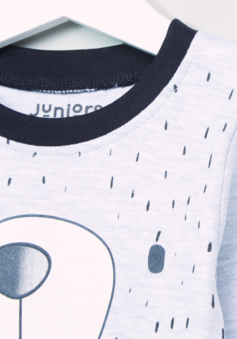 Juniors Printed T-shirt with Jog Pants-Pyjama Sets-image-2