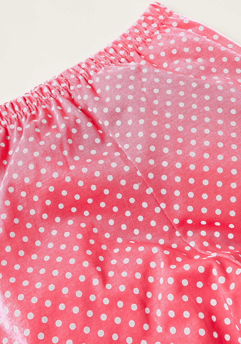 Juniors Printed Round Neck T-shirt and Pyjama Set-Pyjama Sets-image-4