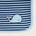 Juniors Striped Receiving Blanket with Whale Embroidery - 80x80 cms-Receiving Blankets-thumbnail-1