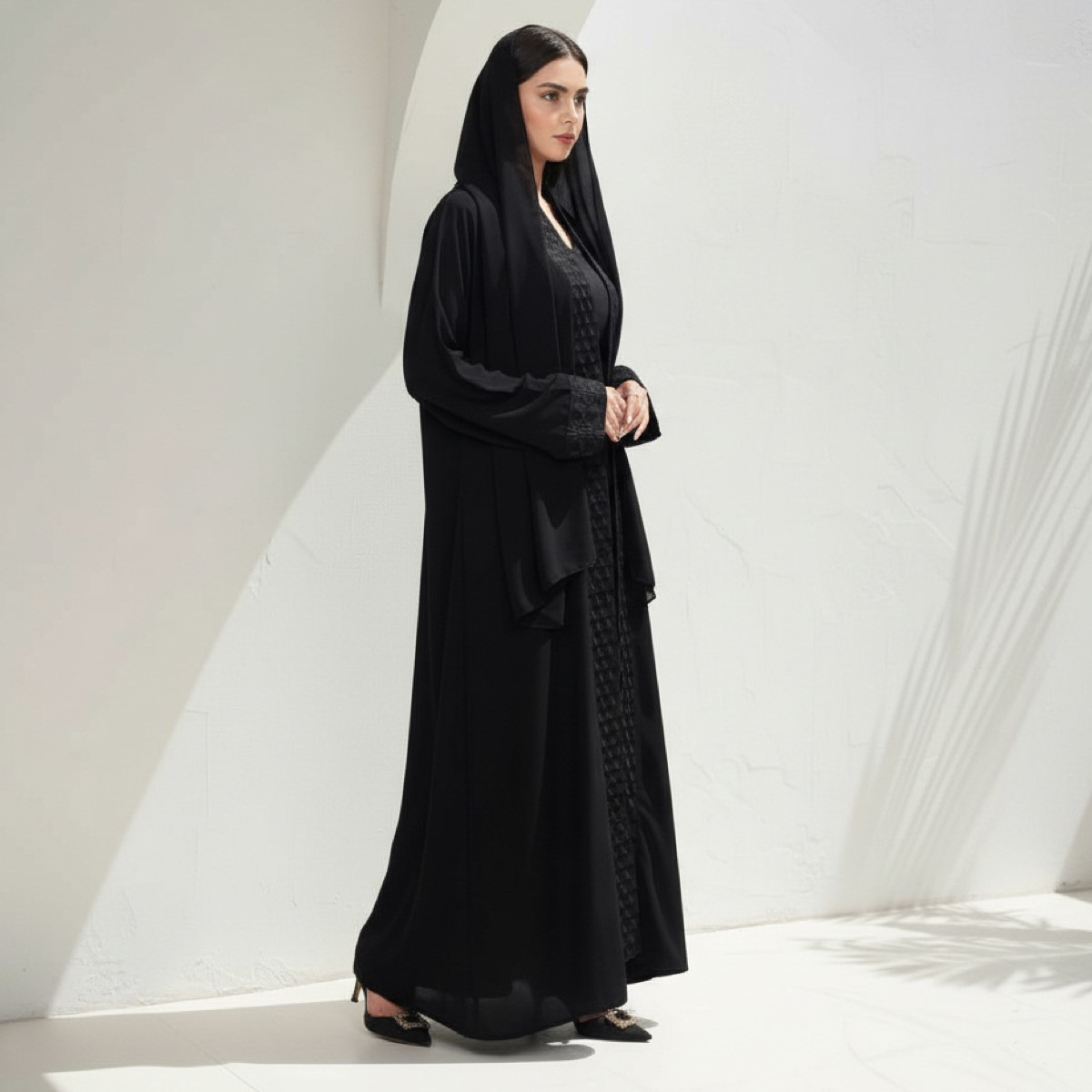 عباية مطرزة بشكل معقد مع حجاب من فاشون لاين-women-arabicclothing-abayas-image-4