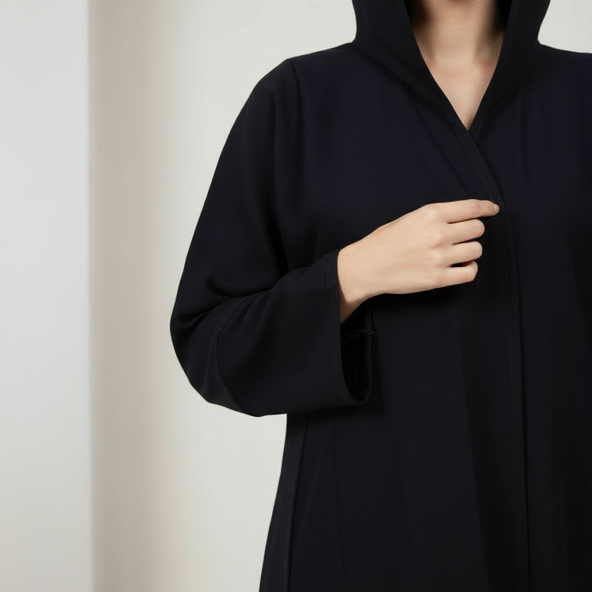 عباية مطرزة بالورود ميدنايت بلوم مع حجاب من فاشون لاين-women-arabicclothing-abayas-image-3