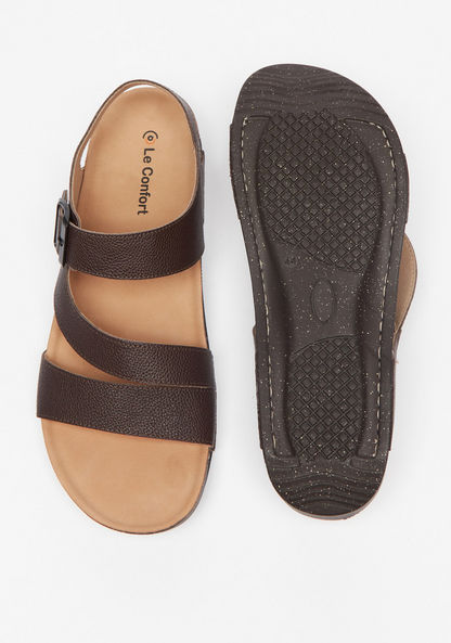 Le Confort Open Toe Sandals with Buckle Closure-Men%27s Sandals-image-4