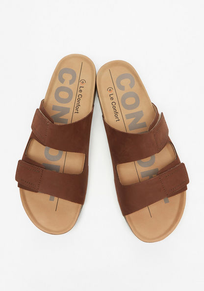 Le Confort Solid Slip-On Sandals-Men%27s Sandals-image-1