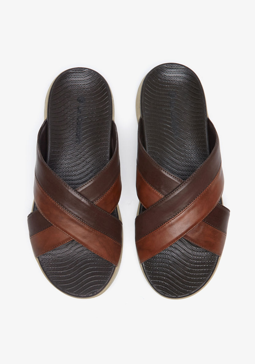 Le Confort Colourblock Cross Strap Sandals-Men%27s Sandals-image-0