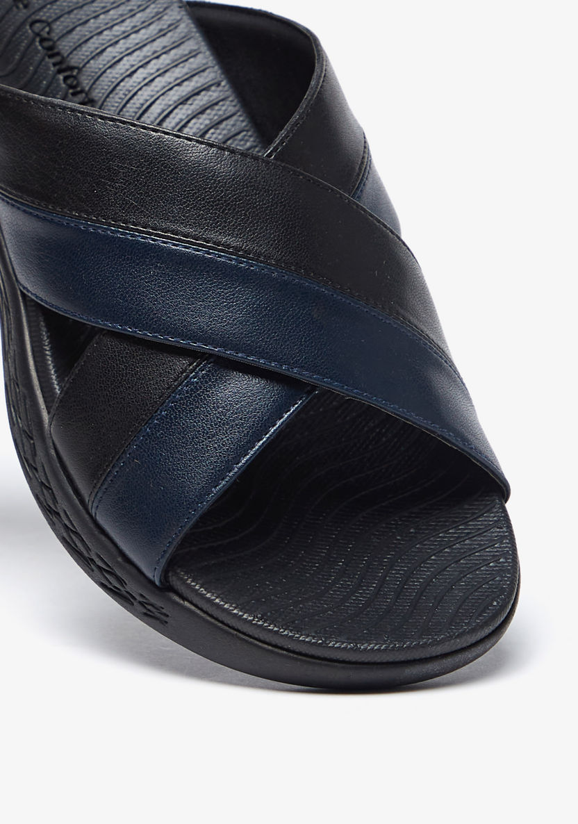 Le Confort Colourblock Cross Strap Sandals-Men%27s Sandals-image-3