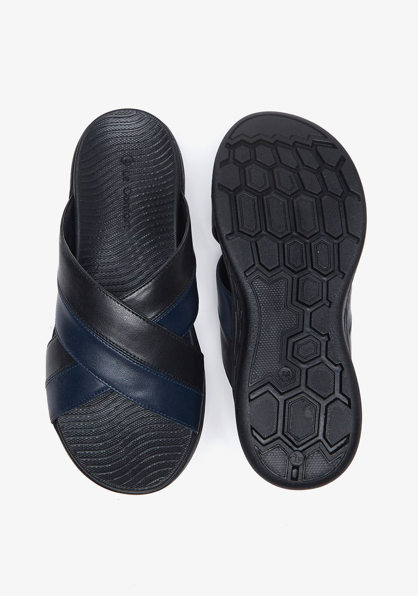 Le Confort Colourblock Cross Strap Sandals-Men%27s Sandals-image-4