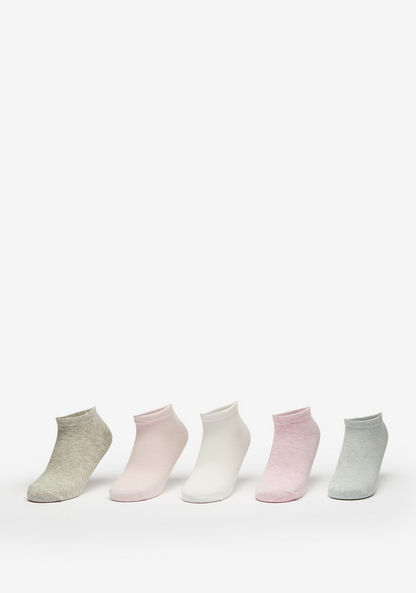Set of 5 - Textured Ankle Length Socks-Girl%27s Socks & Tights-image-0